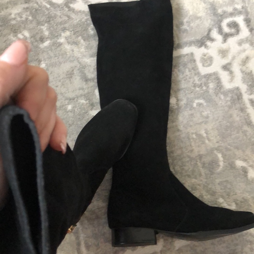 New ISAAC MIZRAHI Genuine Suede Moyen Yolanda Square Toe Over the knee boots - Picture 6 of 14